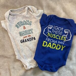 Baby Starters Bodysuit Set - Gray and Blue